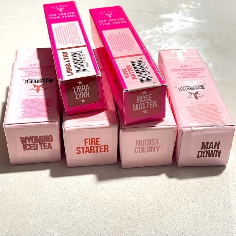 JEFFREE STAR 2 VELOURS LIQUID LIPSTICK GLOSSES 4 VELVET TRAP LIPSTICK BUNDLE - Picture 4 of 14